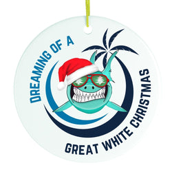 I’m Dreaming of a Great White Christmas Shark Ornament