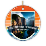 Black Canyon of Gunnison National Park Retro Style Ornament, Colorado Tourist Attraction and Gift