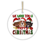 We Woof You a Merry Christmas Cute Dogs Ornament, Pet Theme Holiday Decoration