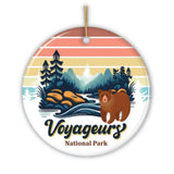 Voyageurs National Park Retro Style Ornament, Minnesota USA Tourist Attraction and Gift