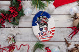 Trump Girl America Themed Ornament, Patriotic Women for Donald Christmas Decor