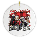 Merry Christmas Heifers Ornament