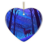 Magical Forest Winter Deer Christmas Ornament