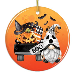 Boo! Halloween Ghost Gnome Ornament