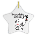 Funny Farting Snowman Ornament