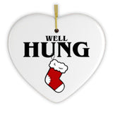 Well Hung Funny Christmas Ornament