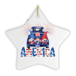 Patriotic America Gnome Ornament