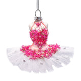 Classic Ballerina Dress Handcrafted Glass Ornament, Ballet Dancer Gift