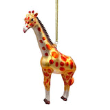 Giraffe Glass Christmas Ornament