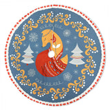 Scandinavian Folk Fox Christmas Tree Skirt