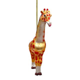 Giraffe Glass Christmas Ornament