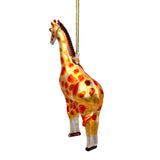 Giraffe Glass Christmas Ornament