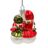 Heartwarming Snowman Couple Glass Ornament, Walking in a Christmas Wonderland Romantic Tree Decor