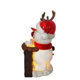 It's the Most Wonderful Time for a Beer Festive Figurine, 8" Snowman and Reindeer Christmas Party Statue