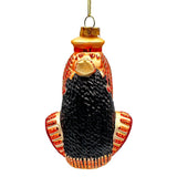 Majestic Cleopatra Glass Ornament, Egyptian Holiday Unique Handcrafted Christmas Decor