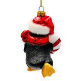 Penguin with Candy Glass Christmas Ornament, Arctic Bird Classic Tree Decoration