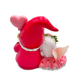 Whimsical Love Story Gnome Couple Small Figurine, 4" Cute and Small Valentine's Day Gift Mini Statue