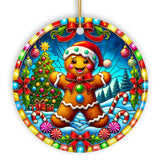 Festive Candyland Gingerbread Man Ornament, Sweet Christmas Gift