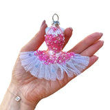 Classic Ballerina Dress Handcrafted Glass Ornament, Ballet Dancer Gift