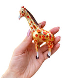 Giraffe Glass Christmas Ornament