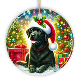 Sparkling Yuletide Black Labrador Retriever Ornament, Joyful Christmas Gift