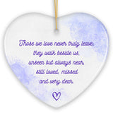 Unseen Yet Forever Close Ornament, Heartfelt Christmas Remembrance Gift