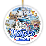 Vibrant Venice Beach Ornament, Californian Coastal Urban Christmas Gift and Keepsake