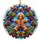 Winter Woodland Gingerbread Man Ornament, Cozy Yuletide Companion for Christmas Decor