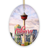 Calgary Tower Art Ornament, Canada Christmas Gift