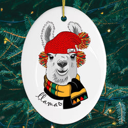 Winter Llama Ornament