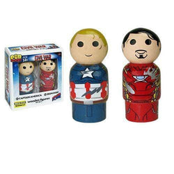 Captain America: Civil War Captain America vs. Iron Man Pin Mate Wooden Figure S