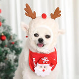 AnniePaw Christmas Santa Hat & Bandana Set - Dog Costume Accessories