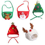 AnniePaw Christmas Santa Hat & Bandana Set - Dog Costume Accessories