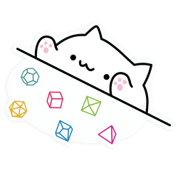 Sticker: Kawaii Dice Cat Waterproof Die Cut