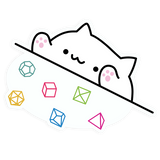 Sticker: Kawaii Dice Cat Waterproof Die Cut