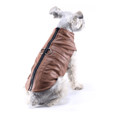 Anniepaw Dog Winter Waterproof Windbreaker Harness Leather Coats