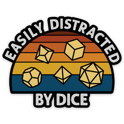 Sticker: Easily Distracted Waterproof Die Cut