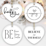 Minimalist Self Love and Positivity Mantras Ornament Bundle