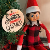 Santa's Favorite Cashier Christmas Ornament