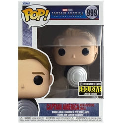 Funko Pop! 999 Marvel- Captain America with Prototype Shield Vinyl Figure - Entertainment Earth Exclusive