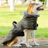 Anniepaw Furry Collar Winter Waterproof Snowproof Windbreaker Harness Coats