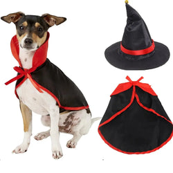 Anniepaw Halloween Pet Cape and Hat: Cosplay Cloak Costume for Christmas Suitable for Chihuahua and Small Dogs