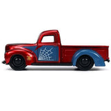 Hollywood Rides 1941 Ford Pickup 1:32 Scale Die-Cast Metal Vehicle with Proto-Suit Spider-Man Figure