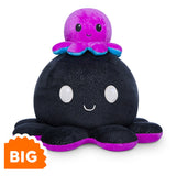 TeeTurtle Big Reversible Octopus: Black Sparkle/Rainbow Stripes (Big)