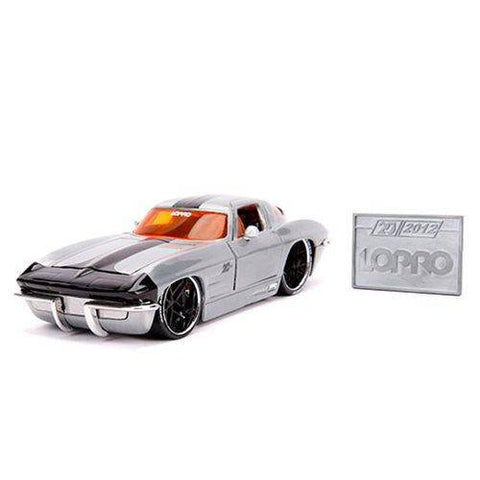 Jada 20th Anniversary LoPro 1963 Chevy Corvette Sting Ray 1:24 Scale Die-Cast Metal Vehicle