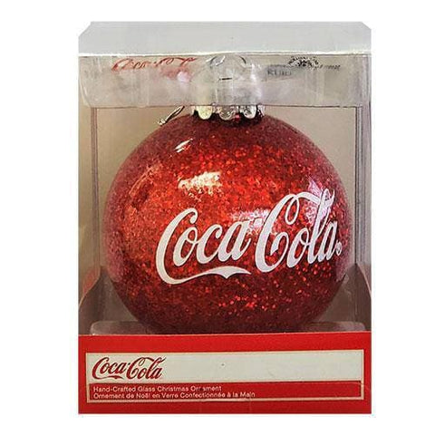 Kurt Adler - Coca-Cola Glittered 3-Inch Glass Ball