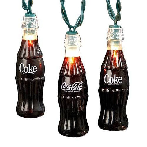 Kurt Adler - Coca-Cola Plastic Coke Bottle Party Lights Set