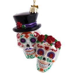 Kurt Adler - Day of the Dead Couple 4 1/4-Inch Noble Gems Ornament