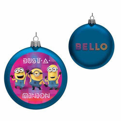 Kurt Adler - Despicable Me 3 - Minions 4 1/2-Inch Glass Disc Ornament