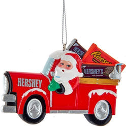 Kurt Adler - Hershey's Santa Claus Pick-Up Truck 2 1/2-Inch Resin Ornament